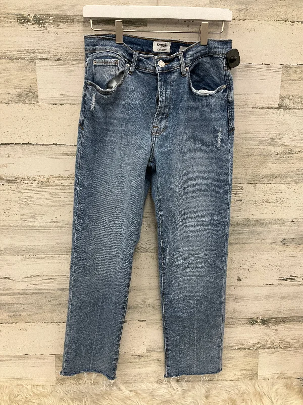 Cool Distressed Men's JeansJeans Boyfriend By Kensie In Blue Denim, Size: 8