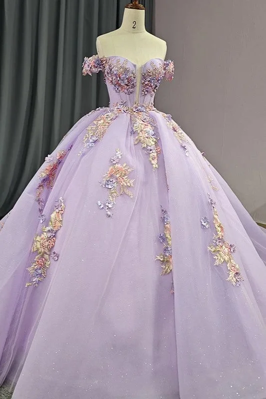 women's halter dressesChic Princess Deep V-neck Appliques Beading Court Train Quinceanera Dresses