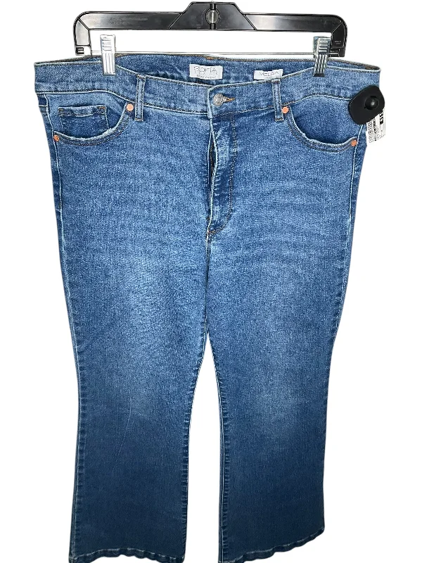 High-Waisted Men's JeansJeans Flared By Sofia By Sofia Vergara In Blue Denim, Size: 18