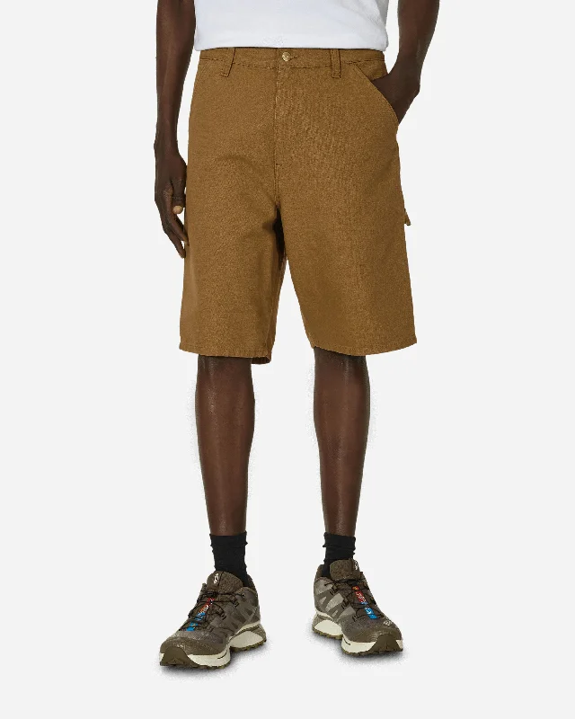 Men's Casual Short Pants for LoungingSingle Knee Shorts Hamilton Brown (Rinsed)