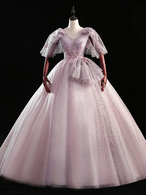 Jersey DressCameo Brown Tulle Appliques Beading Quinceanera Dress