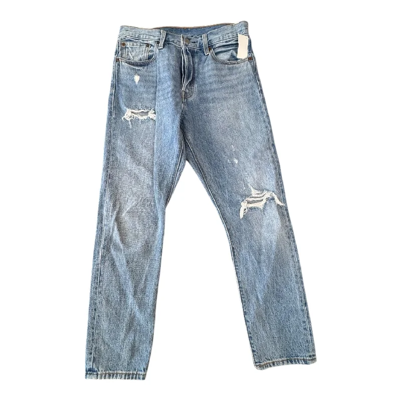 Flexible Stretch Men's JeansJeans Straight By Levis In Blue Denim, Size:8