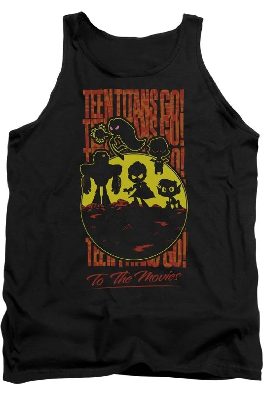 Teen Titans Go To The Movies Titans Silhouette Adult Tank Top