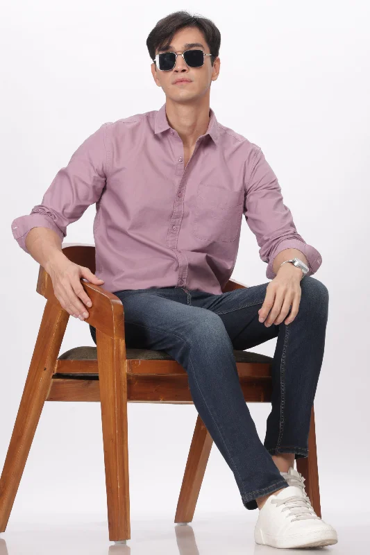 Men's Golf Shirts for On-Course StylePeach Regular Fit Plain Full Sleeve Shirt