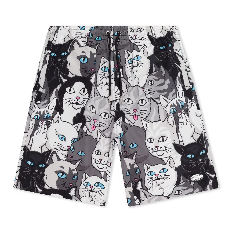 Cool and Crisp Men's Summer Linen and Cotton ShortsFamily Tree Swim Shorts (Black)