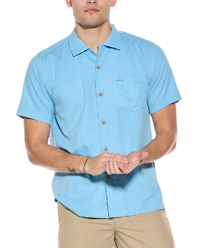 Men's Spread-Collar Shirts for a Bold StatementTommy Bahama Coastal Breeze Check Silk-Blend Shirt