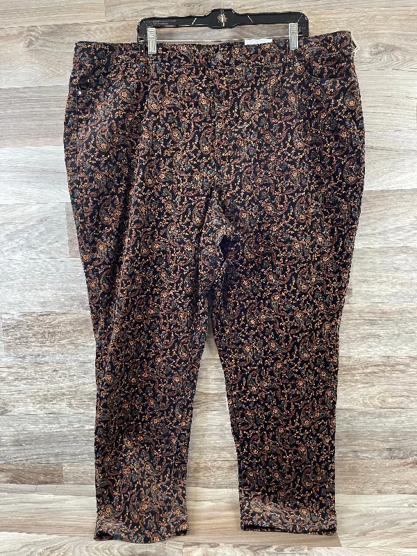 Men's Jeans for Office WearPaisley Print Jeans Straight Croft And Barrow, Size 22womens