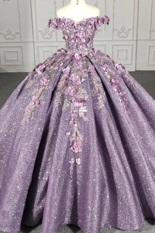 women's apple-shaped body dressesGorgeous Sweetheart Quinceanera Dresses Princess Appliques Off-the-shoulder Ball Gown