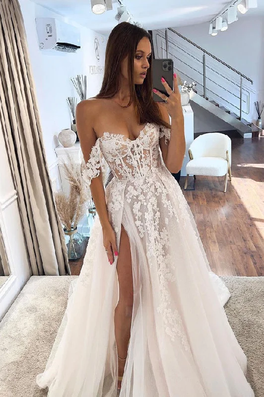 Peter Pan Collar DressGorgeous A Line Sweetheart Tulle Wedding Dresses with Appliques N133 Peter Pan Collar DressGorgeous A Line Sweetheart Tulle Wedding Dresses with Appliques N133