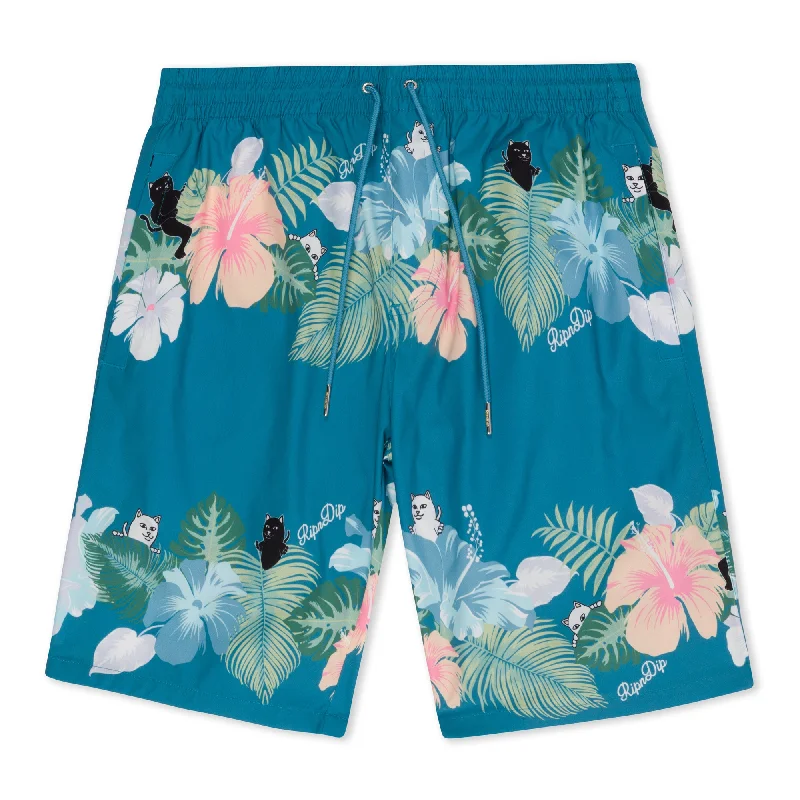 Men's Elastic-Waisted Loungewear ShortsPablo Swim Shorts (Misty Blue)