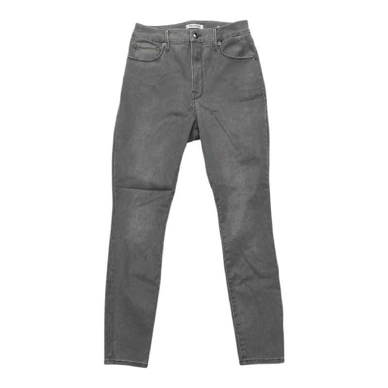 Zip-Fly Men's JeansJeans Straight By Good American In Grey Denim, Size: 10
