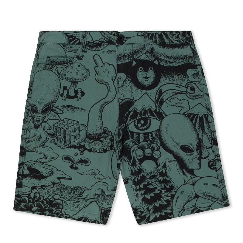 Robust Men's Denim and Canvas ShortsDark Twisted Fantasy Twill Shorts (Olive/Black)