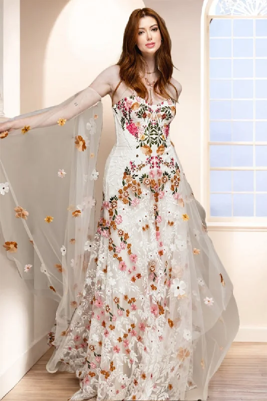 Off-The-Shoulder DressFancy Strapless Sweetheart Lace A Line Wedding Dress