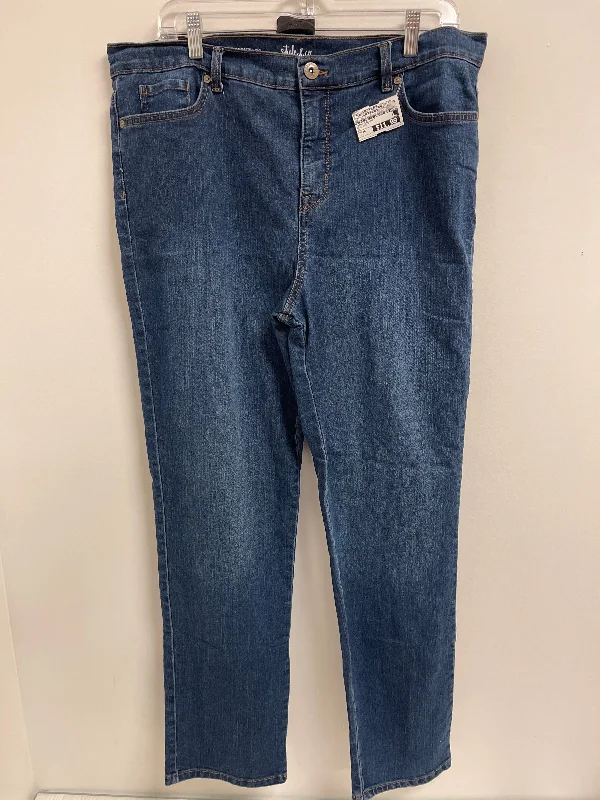 High-Quality Ripped Men's JeansJeans Straight By Style And Co Collection Women In Blue Denim, Size: 16