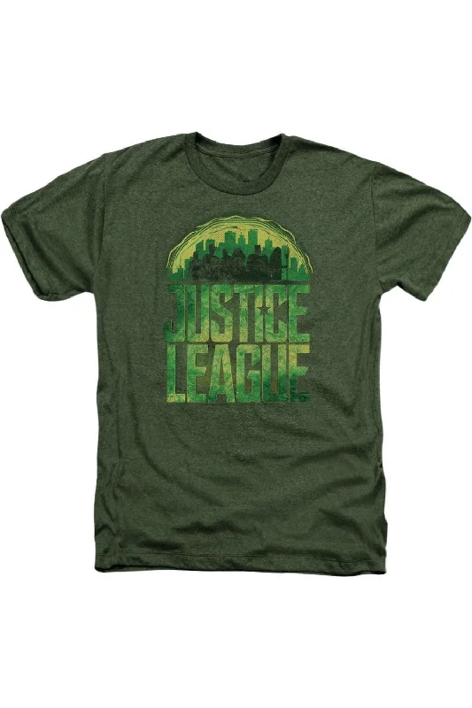 Justice League Movie Kryptonite Adult Heather Tee / T-Shirt