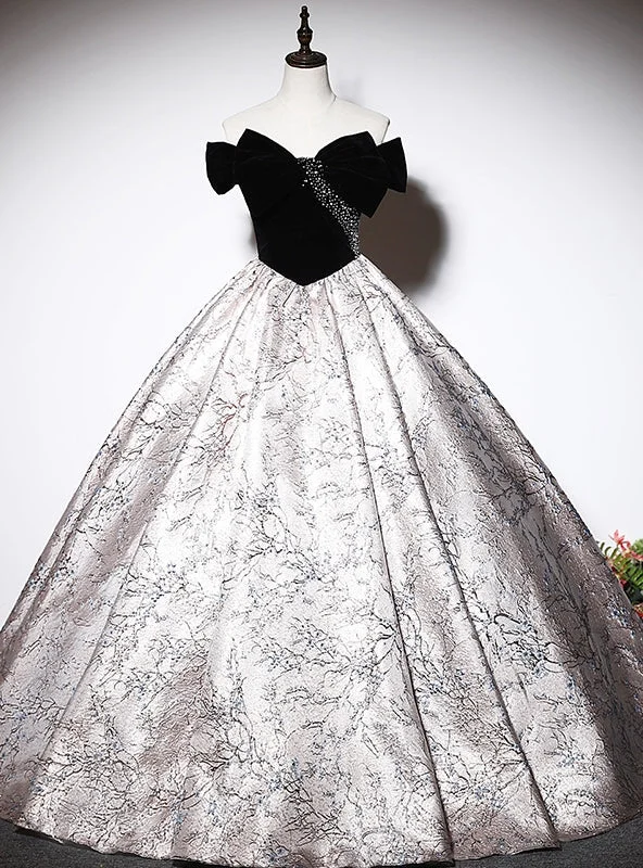 women's business casual dressesBlack Velvet Off the Shoulder Beading Quinceanera Dress