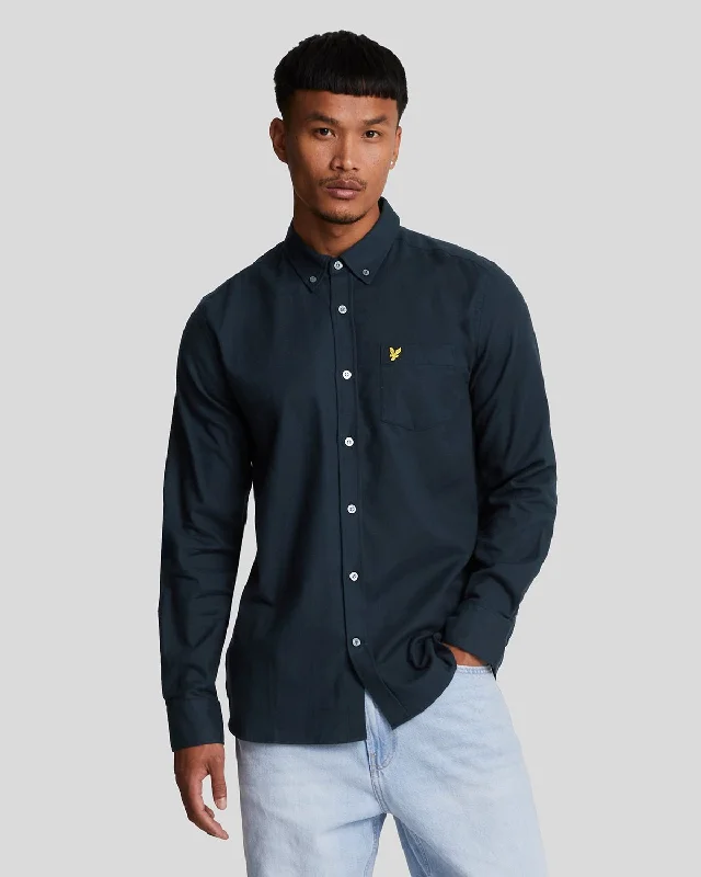 Men's Wingtip-Collar Shirts for a Classic TouchPlain Flannel Shirt