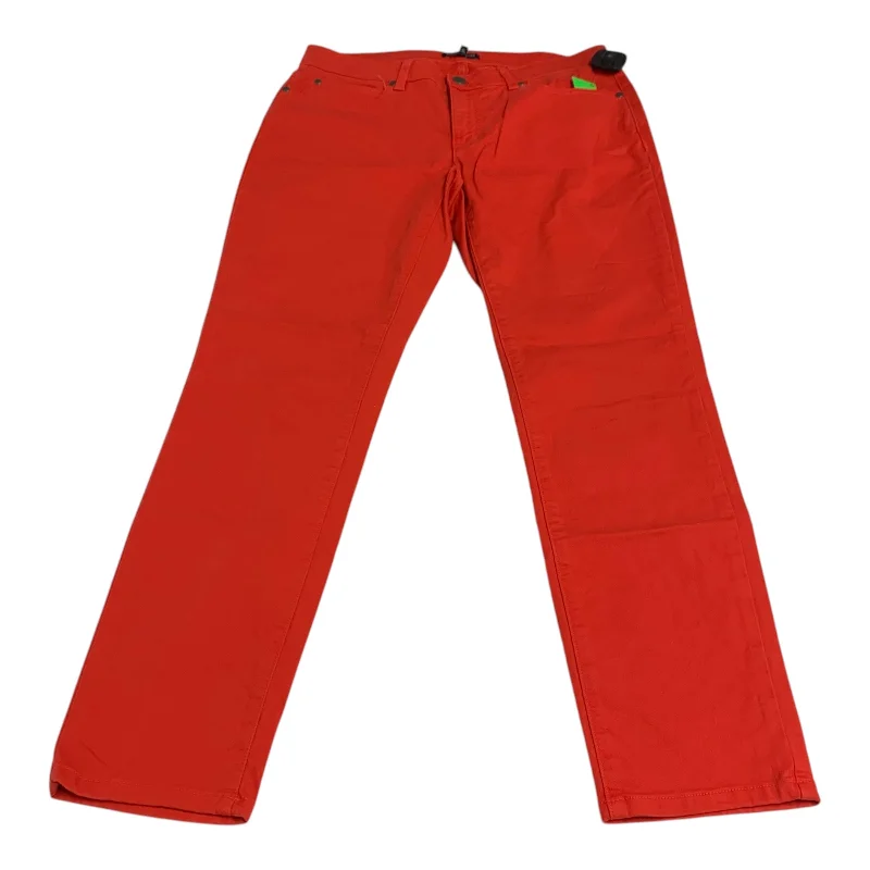 Comfortable Men's JeansJeans Skinny By Eileen Fisher In Orange Denim, Size: 6