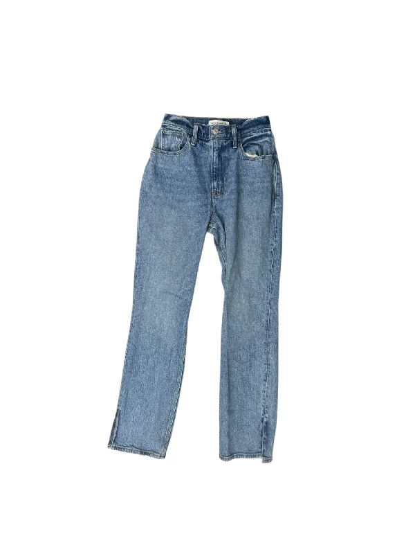 Fashionable Men's JeansJeans Straight By Abercrombie And Fitch In Blue Denim, Size: 0