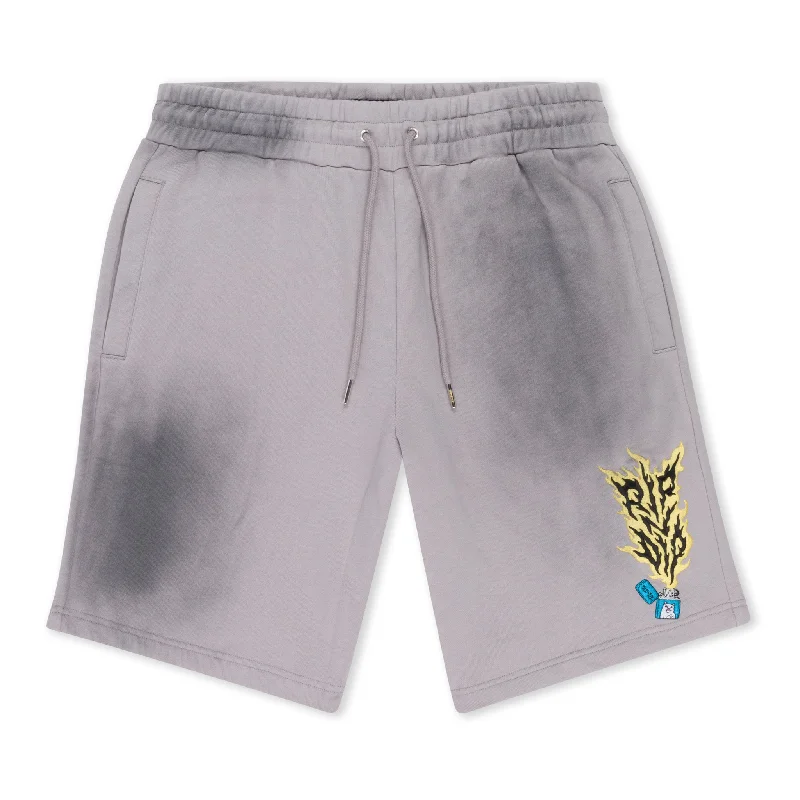 Men's Weather-Resistant ShortsRipnlit Sweatshorts (Charcoal Faded Dye)