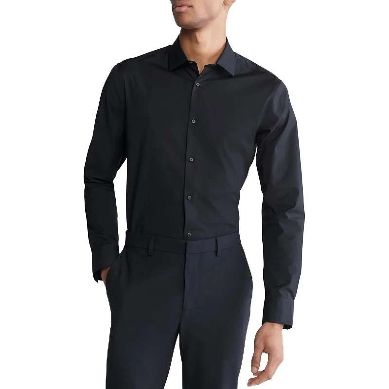 Men's Denim Shirts for a Rugged LookMens Solid Cotton Button-Down Shirt
