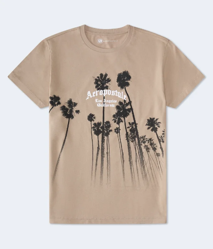 Aeropostale Gothic Palms Graphic Tee