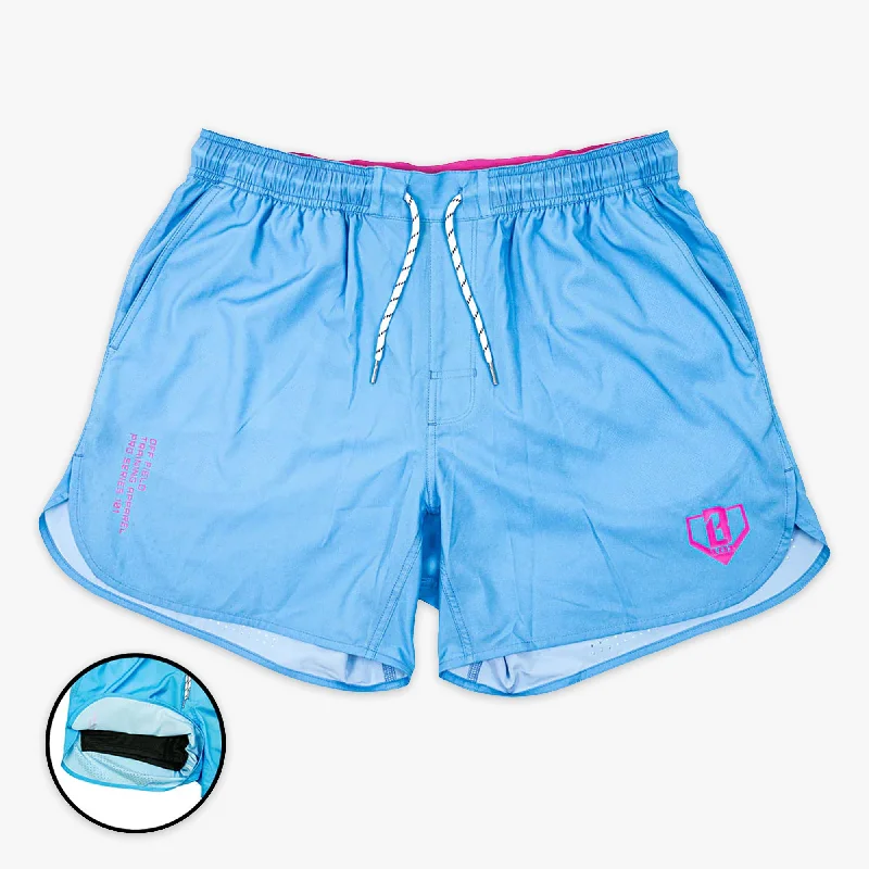 Casual Men's Drawstring ShortsPro Series Shorts with Liner - Blue