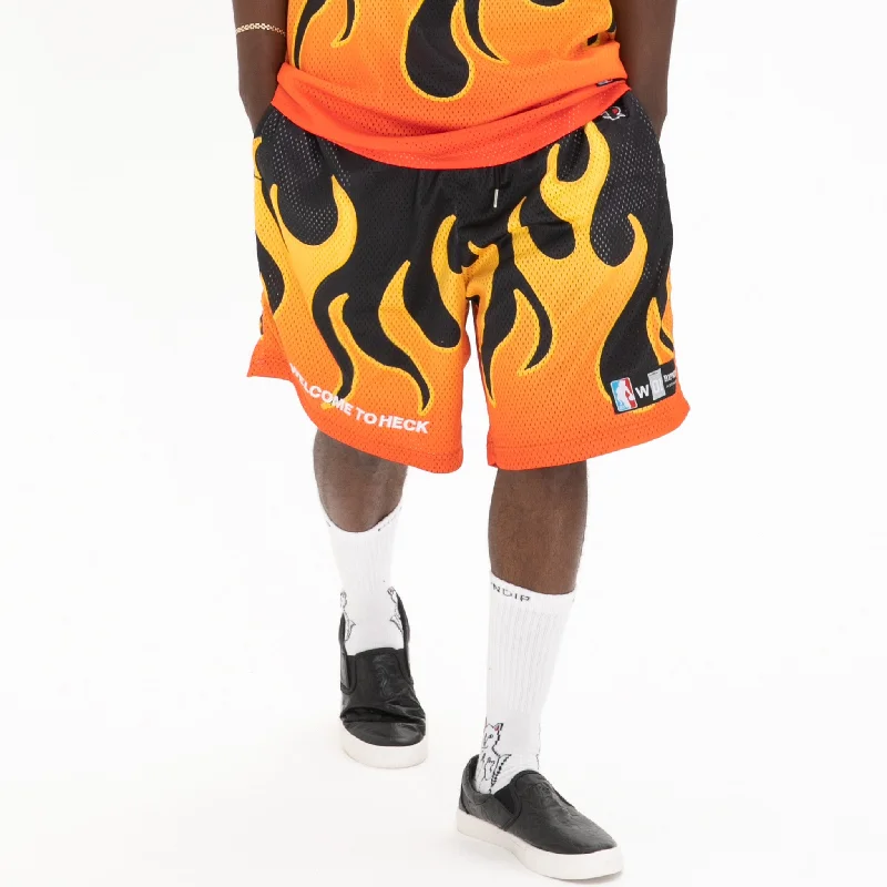 Beach-Ready Men's Summer ShortsWelcome To Heck Basketball Shorts (Black)