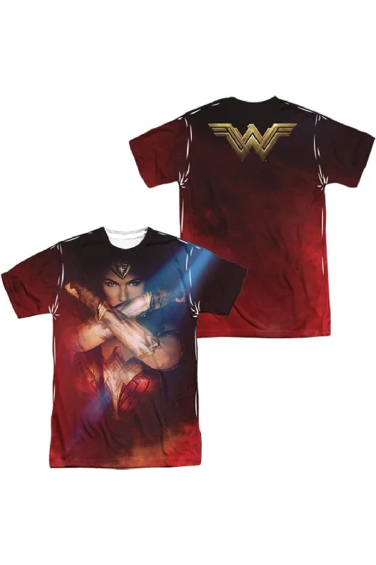 Wonder Woman Movie Arms Crossed (Front/Back Print) Short Sleeve Adult Poly Crew Tee / T-Shirt
