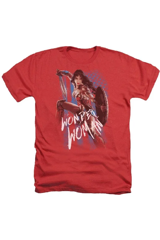 Wonder Woman Movie American Hero Adult Heather Tee / T-Shirt