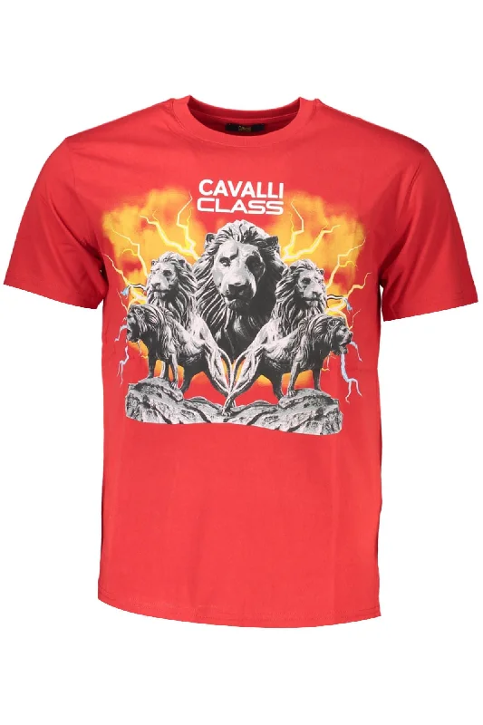Cavalli Class Elegant  Printed Tee with Classic Men's Appeal