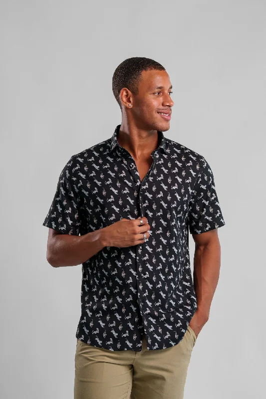 Men's Patterned Dress Shirts for a Unique TwistBIG CAT SHORT SLEEVE SHIRT