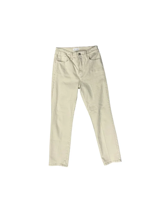 Men's Jeans with EmbroideryJeans Skinny By Good American In Cream Denim, Size: 8