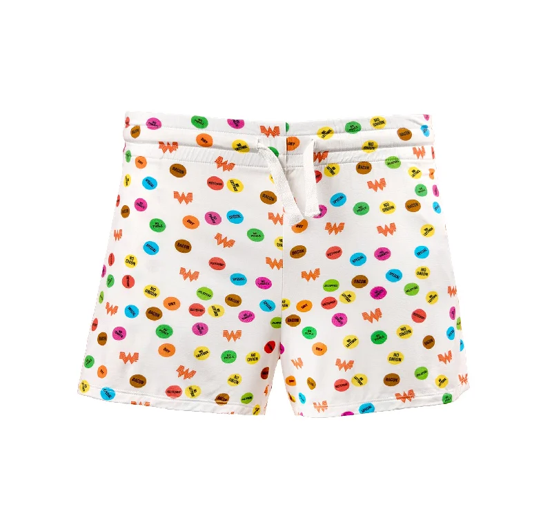 Yoga-Friendly Men's Stretch and Flex ShortsWhite Day Dot Sleep Shorts