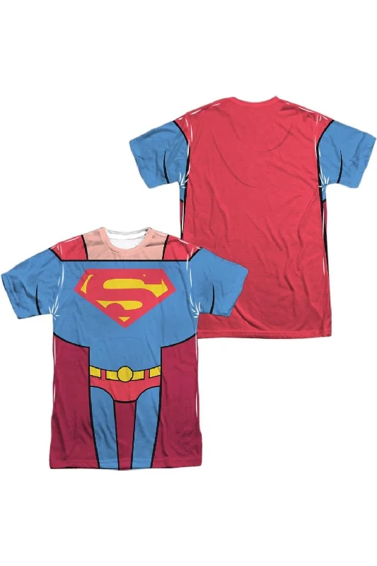 Teen Titans Go To The Movies Superman Uniform (Front/Back Print) Short Sleeve Adult Poly Crew Tee / T-Shirt