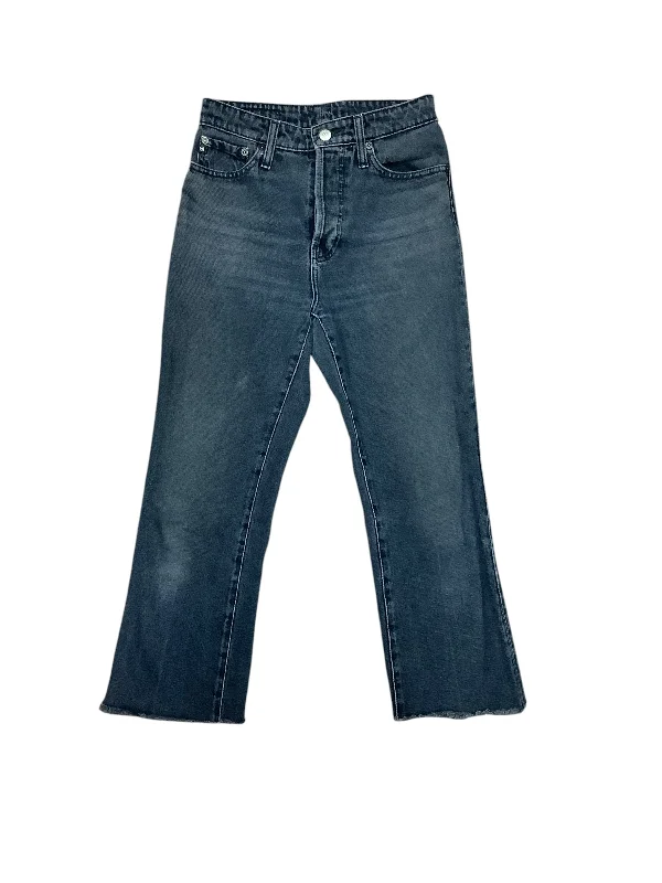 Men's Jeans with EmbroideryJeans Skinny Cropped By Adriano Goldschmied In Black, Size: 4