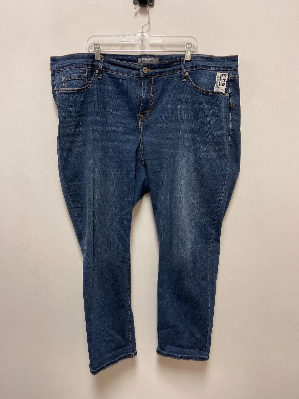 Dark Wash Men's JeansJeans Straight By Torrid In Blue Denim, Size: 22