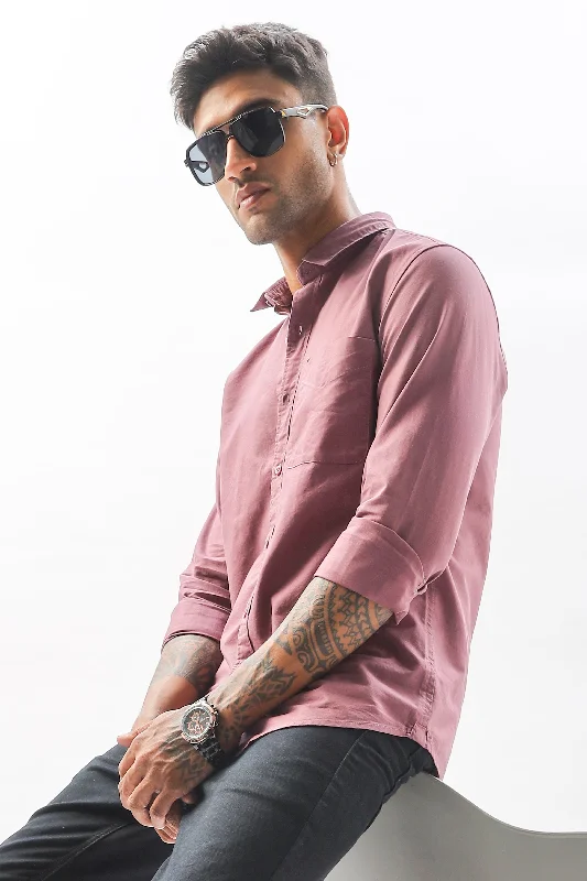 Men's Slim-Fit Shirts for a Flattering ShapeDark Peach Regular Fit Plain Full Sleeve Shirt Men's Slim-Fit Shirts for a Flattering ShapeDark Peach Regular Fit Plain Full Sleeve Shirt