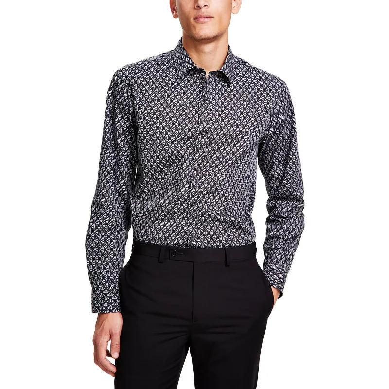 Men's Hunting Shirts for Camouflage and ComfortMens Geometric Cotton Button-Down Shirt Men's Hunting Shirts for Camouflage and ComfortMens Geometric Cotton Button-Down Shirt