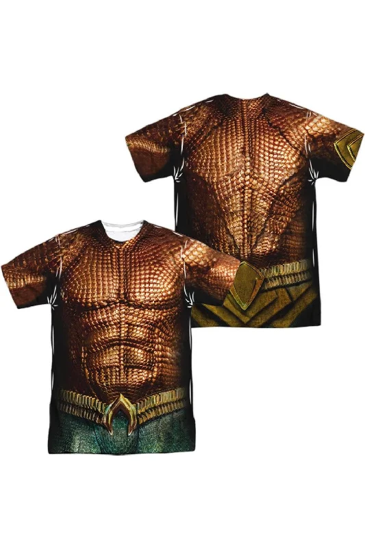 Aquaman Movie Aquaman Uniform (Front/Back Print) Short Sleeve Adult Poly Crew Tee / T-Shirt