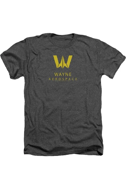 Justice League Movie Wayne Aerospace Adult Heather Tee / T-Shirt
