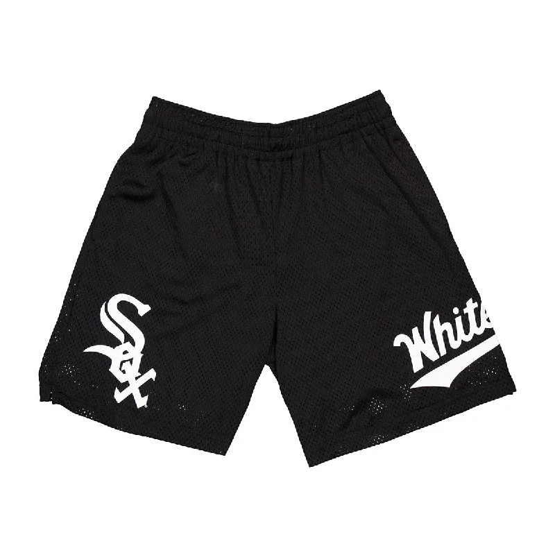 Adjustable Waistband Men's Casual ShortsNew Era Mens MLB Chicago White Sox Shorts 60482671 Black