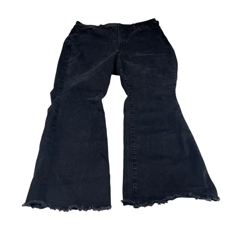 Hipster Men's JeansJeans Boot Cut By Not Your Daughters Jeans In Black Denim, Size: 14