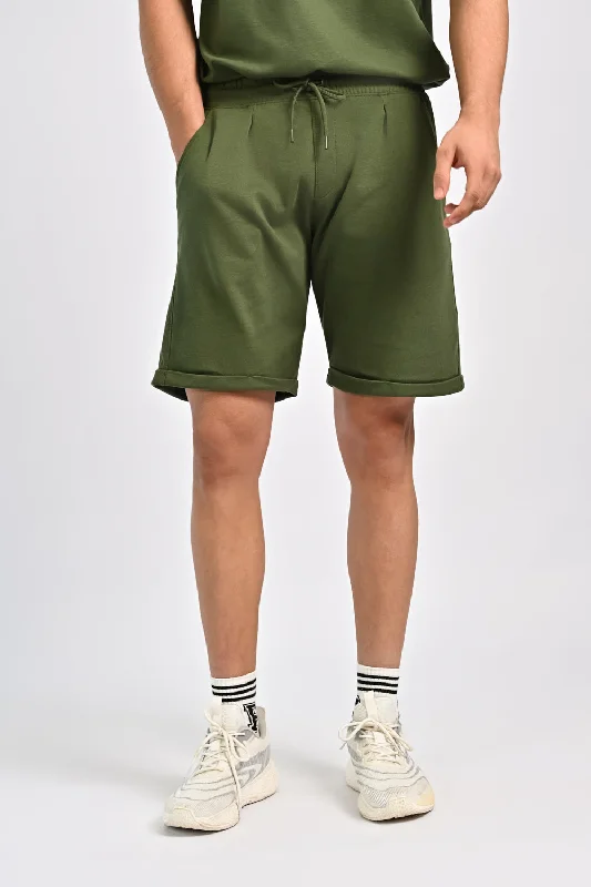 Casual and Comfortable Men's Drawstring Loungewear ShortsKNIT BAGGY FIT SHORT