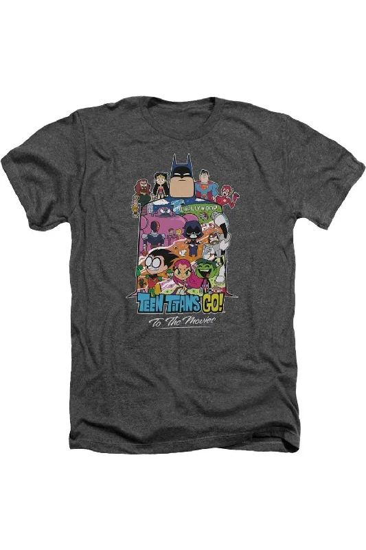 Teen Titans Go To The Movies Hollywood Adult Heather Tee / T-Shirt