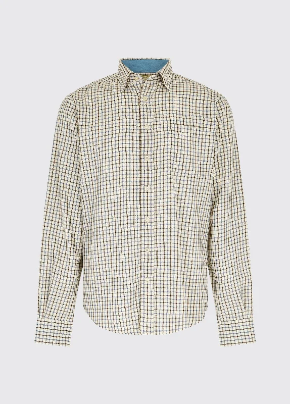 Men's Pattern-Clashing Shirts for Bold FashionConnell Tattersall Check Shirt - Slate Blue Men's Pattern-Clashing Shirts for Bold FashionConnell Tattersall Check Shirt - Slate Blue