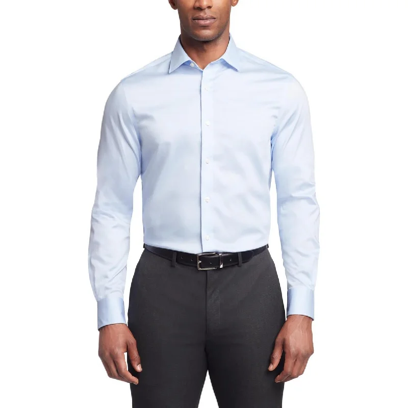 Men's Stain-Resistant Shirts for Mess-Free WearMens Solid Cotton Button-Down Shirt