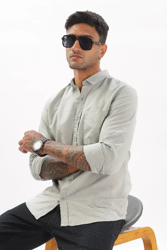 Men's Sleeveless Shirts for Summer ComfortLight Gray Regular Fit Plain Full Sleeve Shirt Men's Sleeveless Shirts for Summer ComfortLight Gray Regular Fit Plain Full Sleeve Shirt