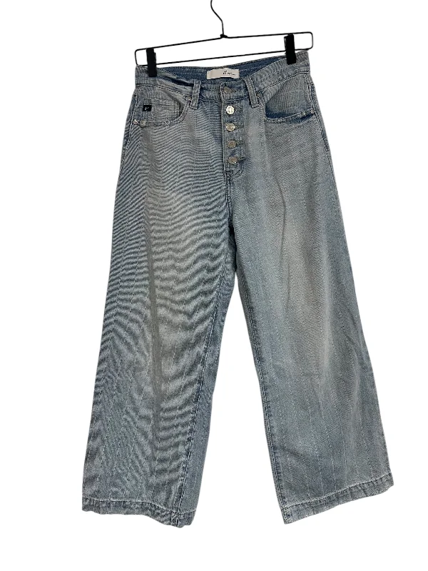 Classic Men's Jeans StyleJeans Wide Leg By Kancan In Blue Denim, Size: 2