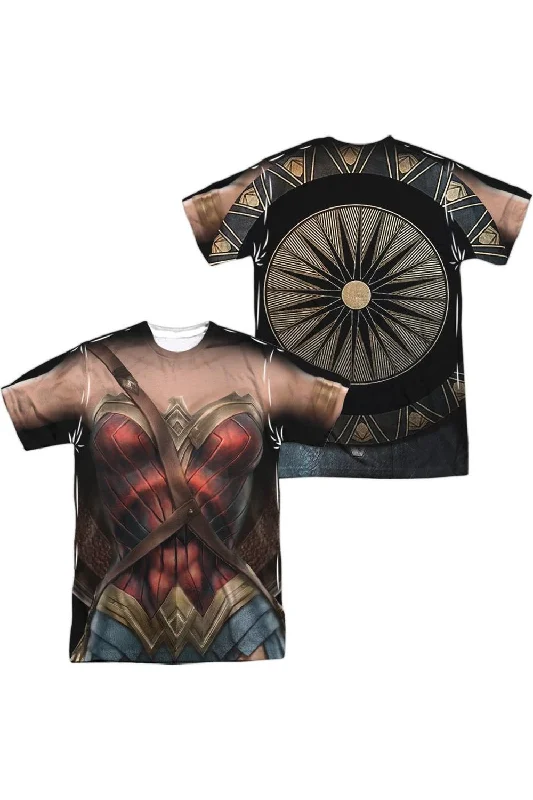 Wonder Woman Movie Wonder Uniform (Front/Back Print) Short Sleeve Adult Poly Crew Tee / T-Shirt